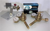 Glass blowing torch, gauges & safety glasses