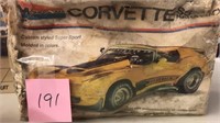 corvette SS hatchback model kit box is rough shape