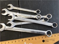 6 large combination wrenches - 2 metric