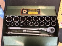 Buffalo 21pc 3/4" drive socket set in toolbox