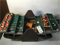 Metal tacklebox w/ supplies (as displayed)