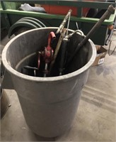 Garbage Can w/ Various Hand Crank Pumps