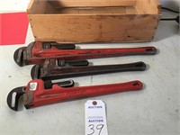 2 Rigid (24" & 18"); 18" Proto pipe wrenches
