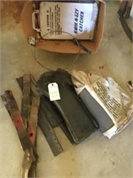 Lawnmower blades; catch bags for lawnmower; misc.