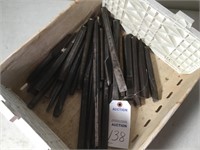 Chisels (various sizes; 10+)