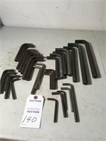 Allen wrenches; various sizes as pictured