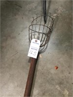 Apple picker with 10 foot wooden handle