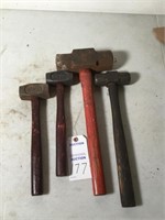 4 sledgehammers & bucket