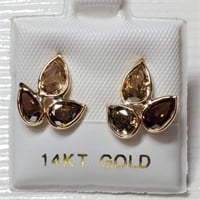 Certified 14kK Diamond(2.1ct) Earrings