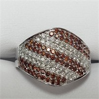 Certified 14K Diamond(0.35ct) Cognac Diamond(0.65c