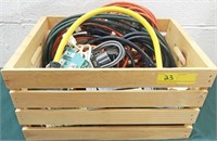 Wooden Crate, Extension Cords