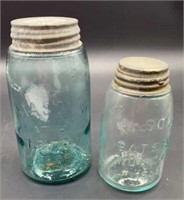 Vintage Blue Mason’s Jar (2)