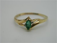 Yellow Gold Emerald Ring