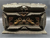 1902 German Military Tramp Art Jewelry/Trinket Box