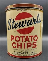 1lb Stewart's Potatoe Chip Tin