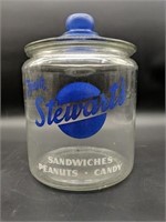 8 Inch Vintage Stewart's Countertop Jar