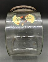 Antique Stewart's Leaning Countertop Jar