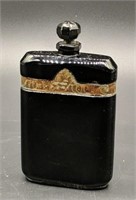 French Black Glass Caron Purfume Bottle