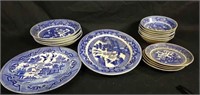 Blue Willow Bowls, Plates, Platter