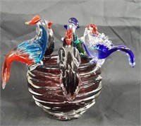 Murano Glass Bird Vase