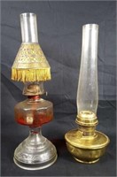 Aladdin Brass Lamp & Glass Oil Lamp