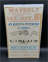Vintage Carson's & Barnes Circus Poster Waverly,Tn