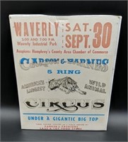 Vintage Carson and Barnes Circus Poster Waverly Tn