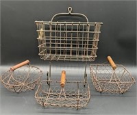 4 Wire Farmhouse Baskets