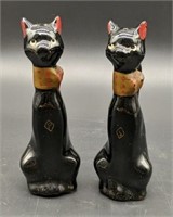 1950s Shafford Redware Cat Salt and Pepper Shakers
