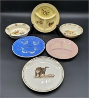 6 Vintage Baby Dishes