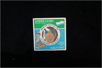Sierra Leone Half Cent in Coin Holder