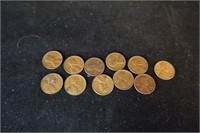 1950's Wheat Pennies 11 in total