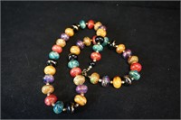 Colorful Wooden Beaded Necklace