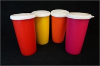 Set of 4 Insulated No Spill Lid Tupperware Tumbler