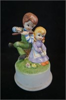 Little Boy and Girl  Musical Figurine