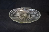 Footed Seashell Glass Bowl