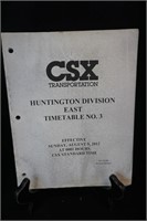 CSX Transportation Huntington Div Timetable #3 ,