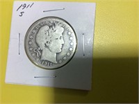 1911S Liberty head half dollar