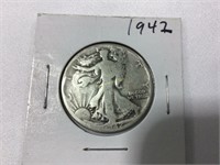 1942 Liberty walking half dollar