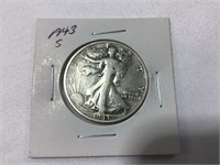 1943S Liberty walking half dollar