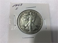 1943S Liberty walking half dollar