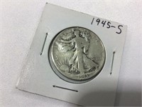 1945S Liberty walking half dollar