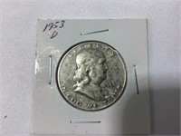 1953D Franklin half dollar