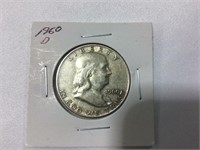 1960D Franklin half dollar