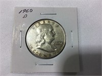 1960D Franklin half dollar