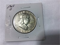 1963D Franklin half dollar