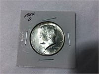 1964D Kennedy half dollar