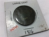 1816 Coronet large cent