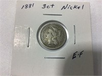 1881 three cent piece