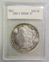 Uncirculated 1880-S Morgan Silver Dollar